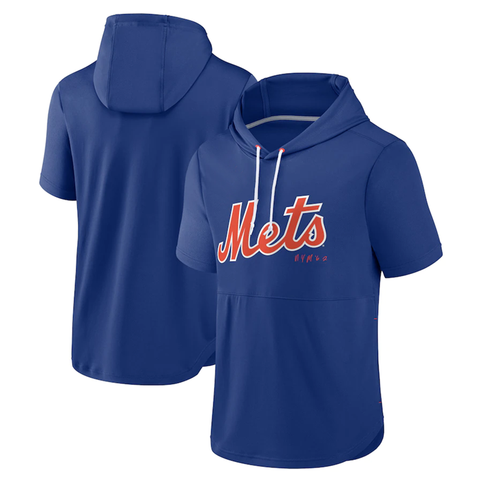 Men's New York Mets Royal Sideline Training Hooded Performance T-Shirt